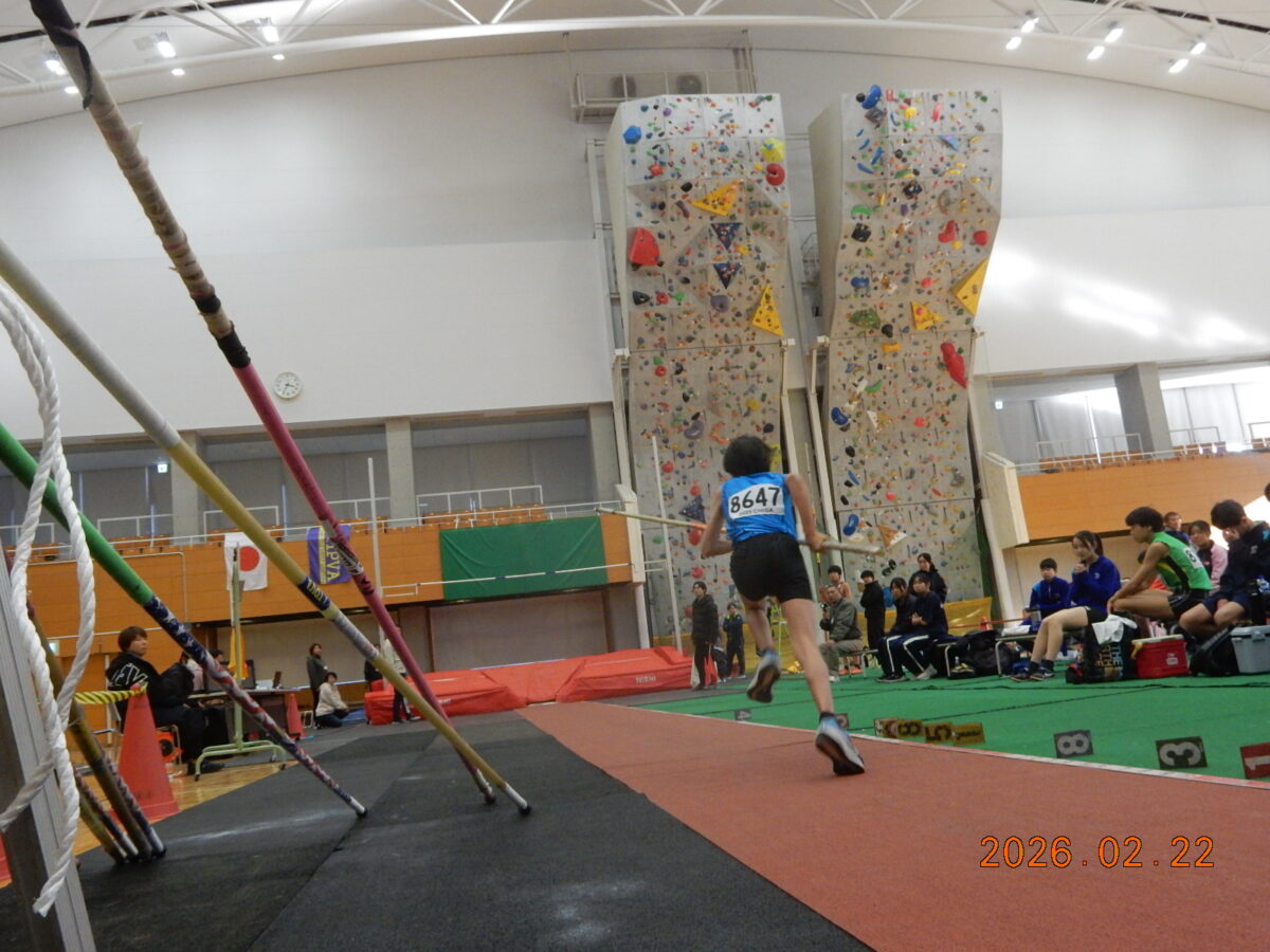 印西市室内棒高跳競技会　視察！